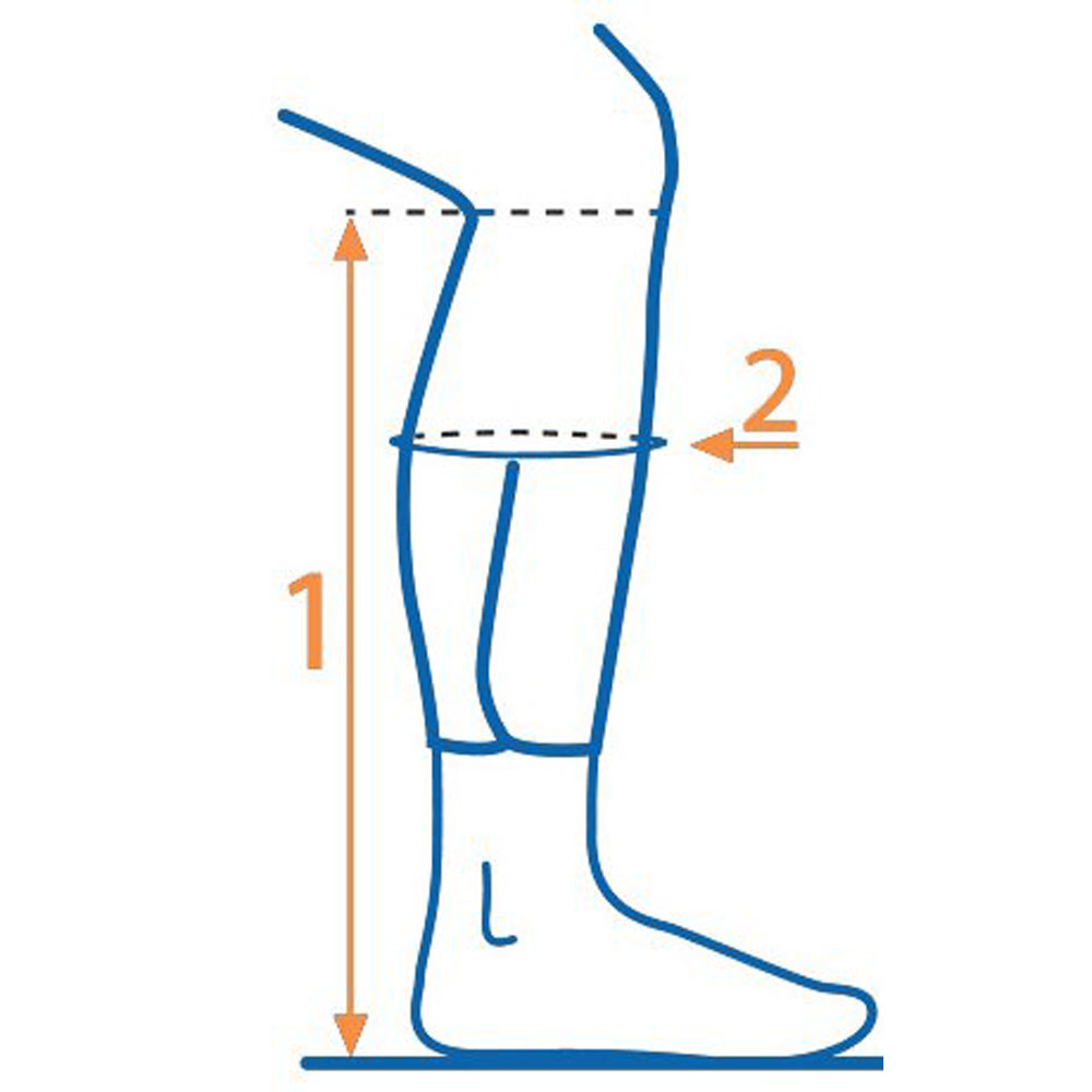 Measuring riding boots from heel to knee