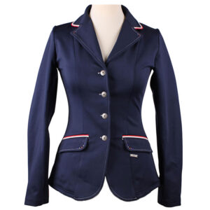 QHP Wedstrijdjas Coco Navy/Wit/Rood