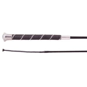 BR Cravache de Dressage Orion Noir/Argent