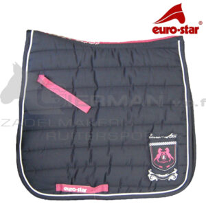 Euro-Star Tapis de Selle Design Pocket 132 Marine/Rose Vif