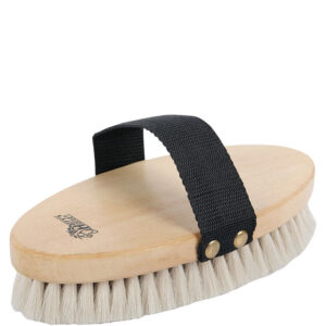 Brosse à cheval Harry's en poil de chèvre beige
