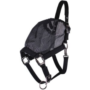 QHP Halfter Fliegenhaube Kombi Schwarz