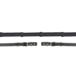 BR Linnen Antislip Teugels Ronde Gesp, Gespsluiting, 19 mm Zwart/Zilver