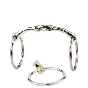 Sprenger Mors Filet Dynamic RS Double Broken Sensogan Avec Swarovski Or/Argent