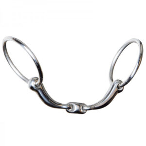 Harry's Horse Watertrens Dubbel Gebroken Anatomisch RVS 14 mm Zilver