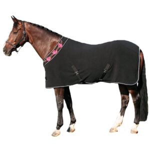 Harry's Horse Fleece Deken Concours Fleuris Zwart