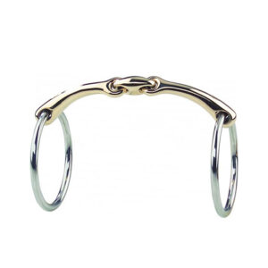 Sprenger Snaffle Bit Dynamic RS Double Broken Aurigan 14 mm Gold/Silver