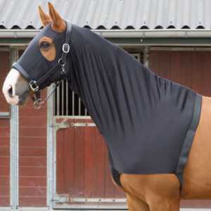 Harry's Horse Brustschutz mit Hals und Maske Lycra Schwarz