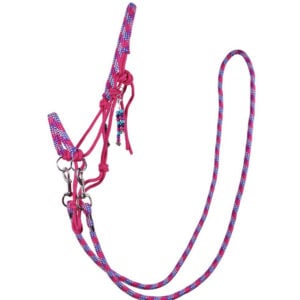 QHP Knotenhalfter Liberty fuchsia mit Zügel