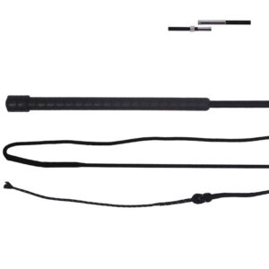 Teilbare QHP Longierpeitsche schwarz
