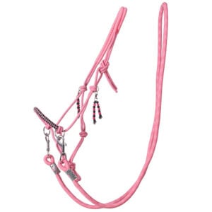 Knotenhalfter-Set QHP Liberty flamingo pink