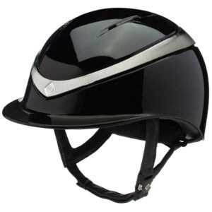 Charles Owen Halo Glossy zijaanzicht zwart platinum