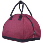 Vue de côté sac casque QHP Rouge Bordeaux
