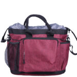 Grooming bag QHP bordeaux back