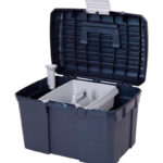 Cleaning box Carlo II open view midnight blue