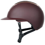 Vue de côté Casque d'équitation Harry's Horse Mont Blanc Sparkle bordeaux
