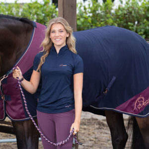 Couverture polaire Harry's Horse Denici Cavalli Maroon