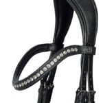 Détail frontal Harry's Horse bridon Nero Soft noir/argent