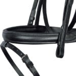 Detail neusriem Harry's Horse hoofdstel Nero Soft zwart/zwart