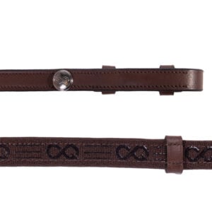 Zügel PresTeq FayRein mit Anschlägen braun 16 mm