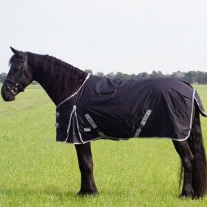 Couverture de pluie QHP XL Big Neck noir vue de côté