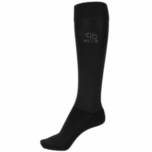 Black Pikeur knee socks with rhinestones