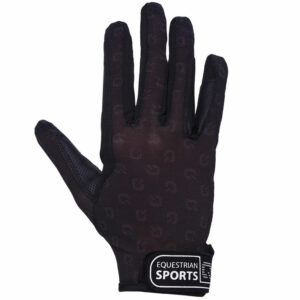 QHP handschoenen Solar Mesh zwart bovenzijde