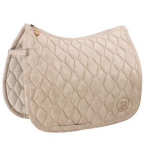 Saddle Pad Eskadron Metallic Faux Leather Tan Taupe