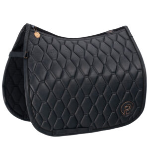 Eskadron saddle pad Metallic Faux Leather black Platinum collection