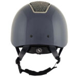BR rijhelm Omega Glamourous Glossy Navy/Gunmetal achterzijde
