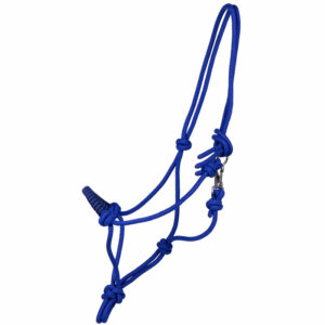QHP rope halter with clip cobalt blue