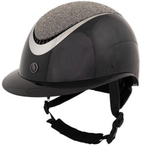 Riding helmet BR Theta Plus Glamorous Glossy Black/Gunmetal