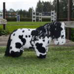Lifestyle foto Crafty Ponies zwart bonte veulen  paardenknuffel