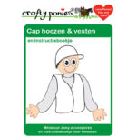 Crafty Ponies Cap overtrek En Vest Zwart Rood/Gestipt instructieboekje