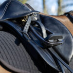Lifestyle photo LeMieux stirrup straps Arika black