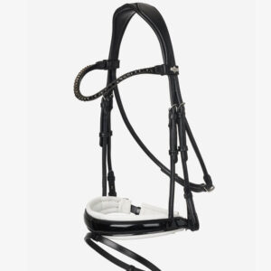 LeMieux Bridle Kudos Patent Dressage Black/White