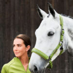 Close up Eskadron Halster Faux Leather Platinum Moss Green