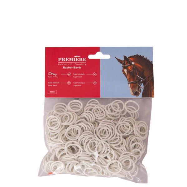 Premiere Manenelastiekjes +/- 500 Stuks Wit