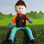 Lifestyle foto Crafty Ponies Cap overtrek En Vest Zwart Rood/Gestipt