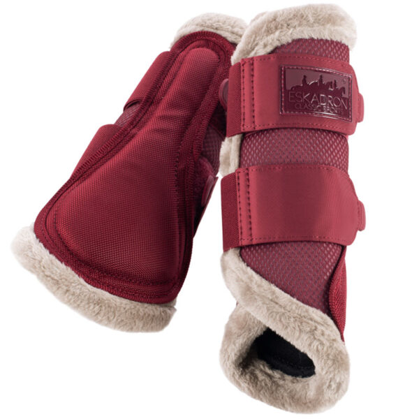 Eskadron peesbeschermers Faux Fur Mesh Rustic Red
