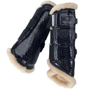 Eskadron peesbeschermers Platinum navy Croco Faux Fur