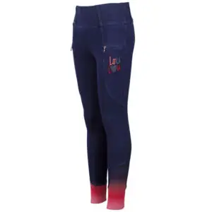 Harry's Horse Equitights LouLou Denim Kids vooraanzicht