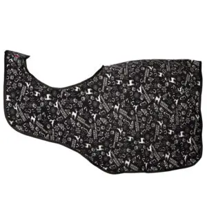 Harry's Horse deken Kerstmis zwart zijaanzicht