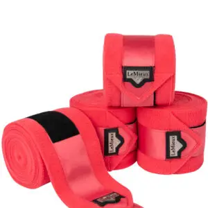 LeMieux Loire fleece bandages Papaya