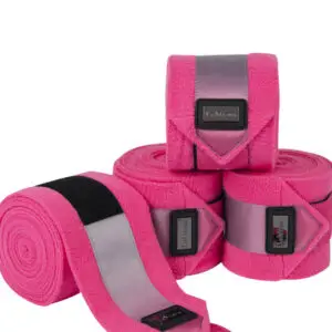 LeMieux Spectrum fleece bandages grey/watermelon