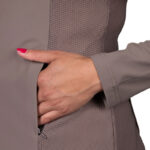 Mesh detail wedstrijdjas QHP Noven beige