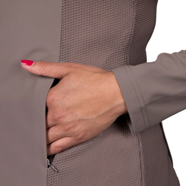 Mesh detail wedstrijdjas QHP Noven beige