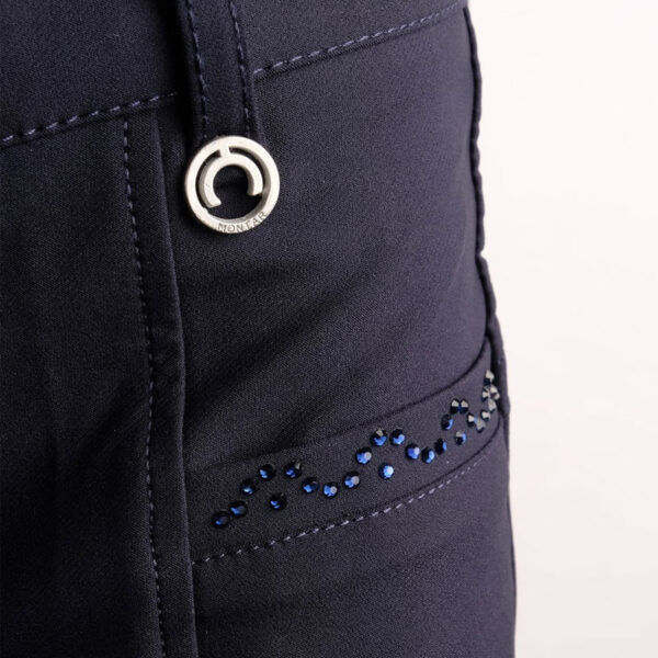 Montar paardrijbroek Crystal navy detail