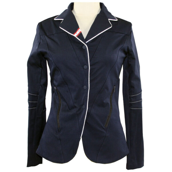 Voorzijde Rijjasje Rider Pro Stras and Stripes kids navy
