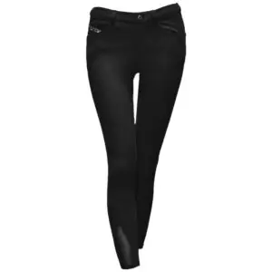 Montar Rijbroek Borduursel Full Kids Zwart/Pink